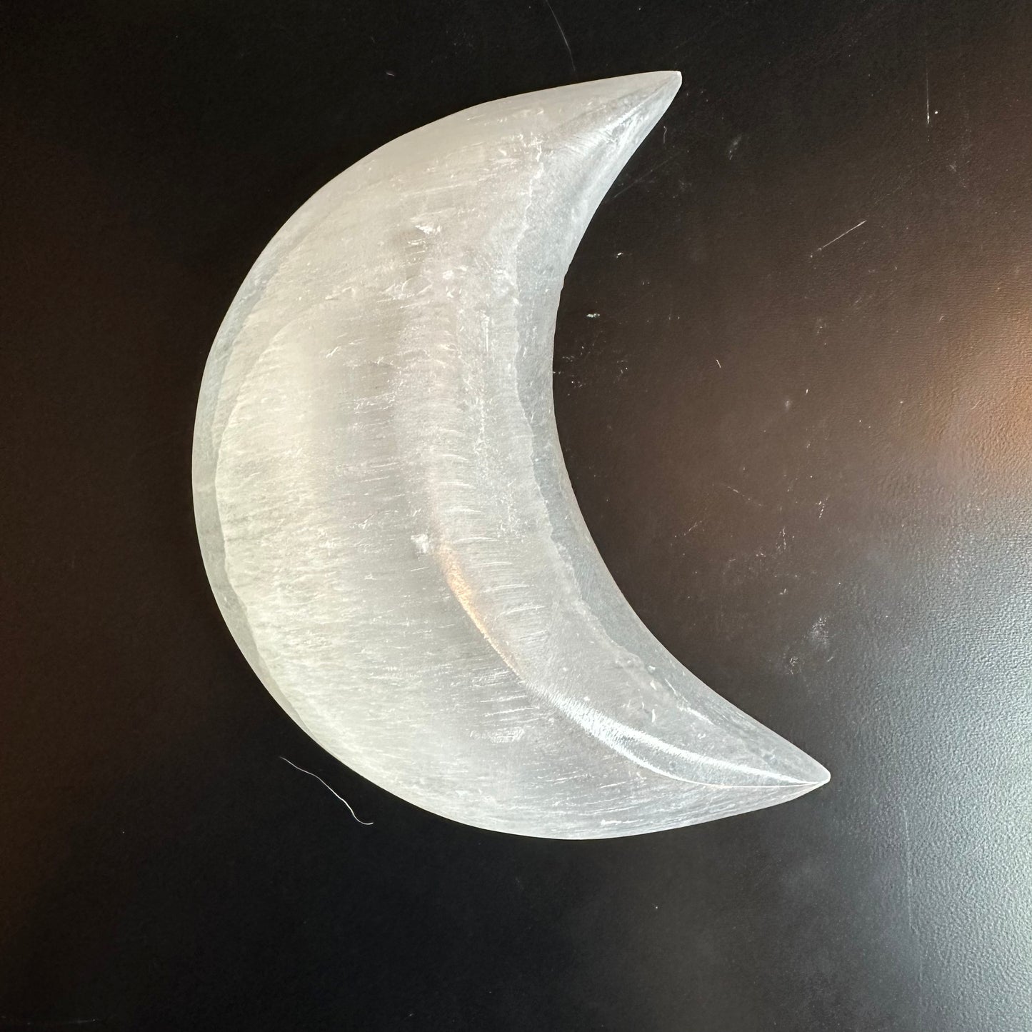 Selenite Moon Carving