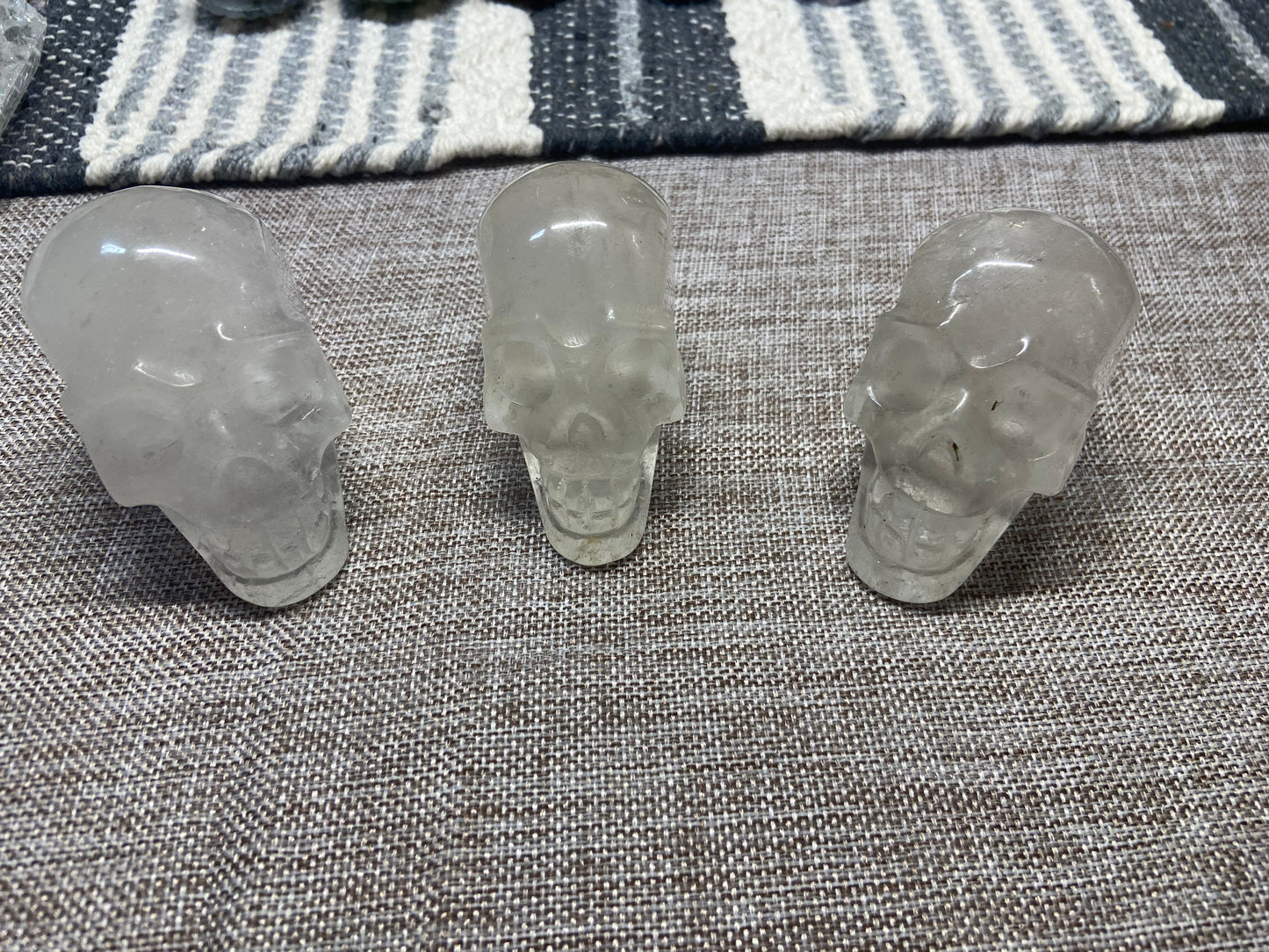 Clear Quartz Skull Carvings